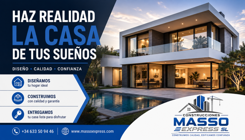 Construcción de viviendas haz realidad la casa de tus sueños con Masso Express